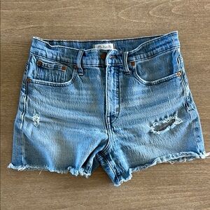 Madewell Blue Denim Women's Shorts frayed hem size 28